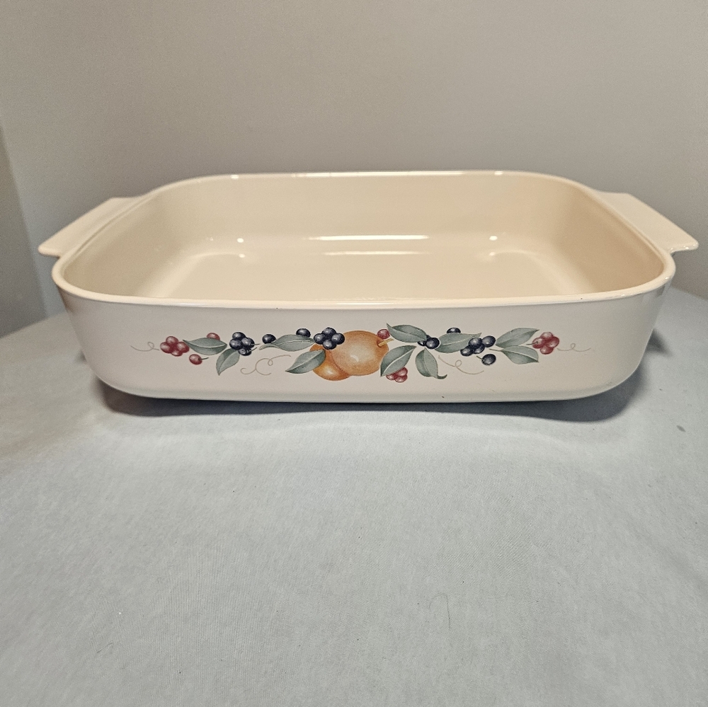 Vintage Corning Ware Abundance Rectangular Lasagna/roaster Baking Dish